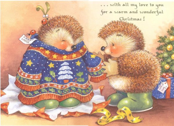 Открытки с ежиками