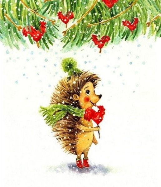 Ежик с елочкой