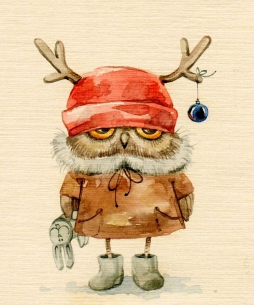 Милые новогодние рисунки