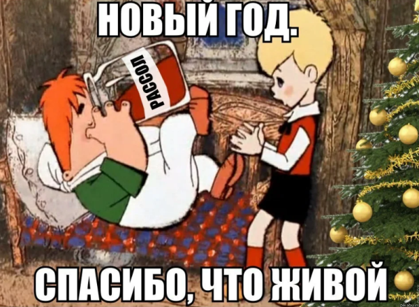 Первое января катание на санках