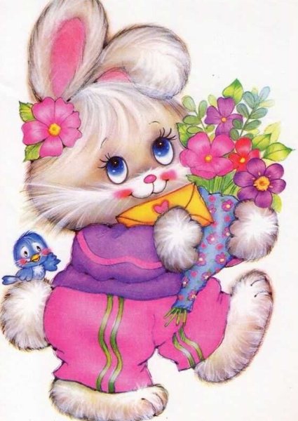 Открытки с зайчиками