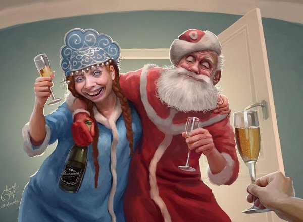 Пьяный дед Мороз