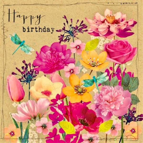 Happy Birthday стильные открытки