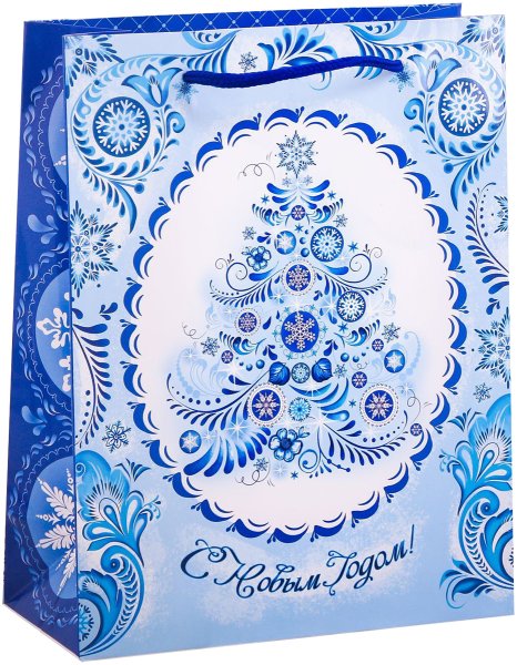 Новогодняя елка в стиле Гжель