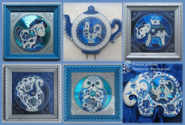 Панно в стиле Гжель