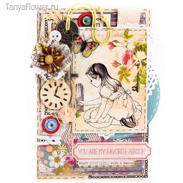 Алиса в стране чудес открытка