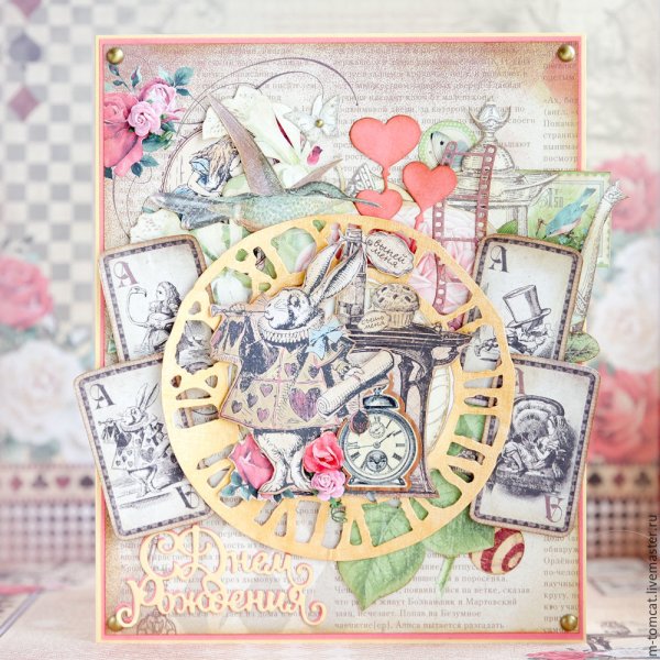 Подарочная упаковка в стиле Алисы в стране чудес