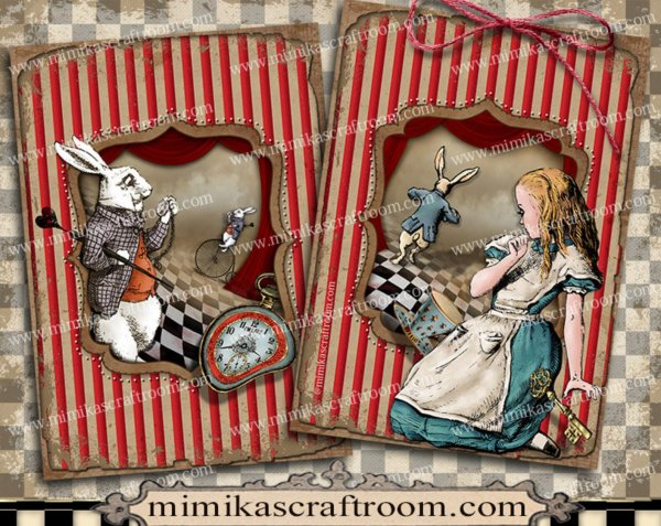 Приглашение в стиле Алиса в стране чудес