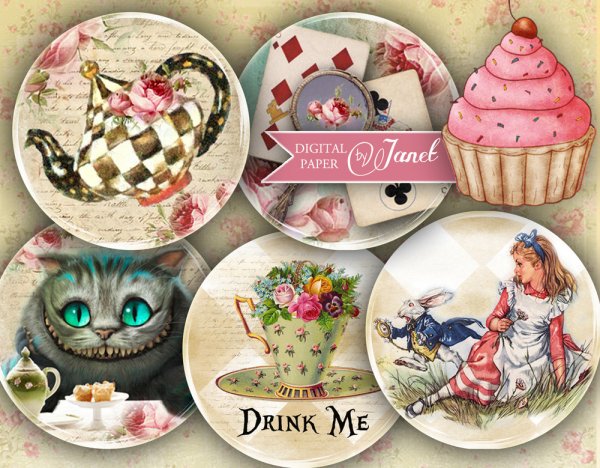 Часы Алиса в стране чудес персонажи