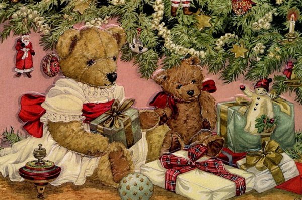 Новогодние Винтажные барышни