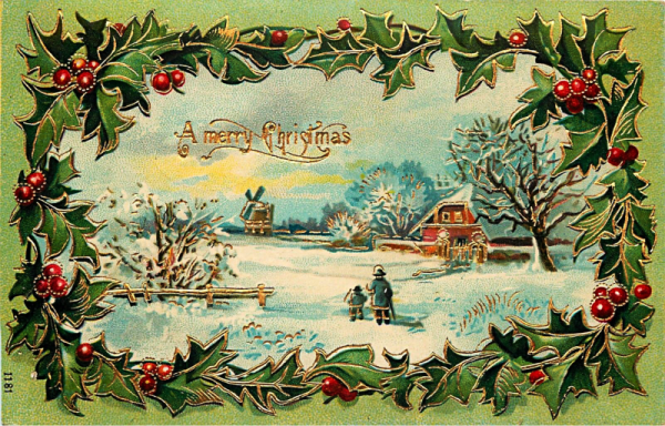 Дореволюционная Рождественская открытка