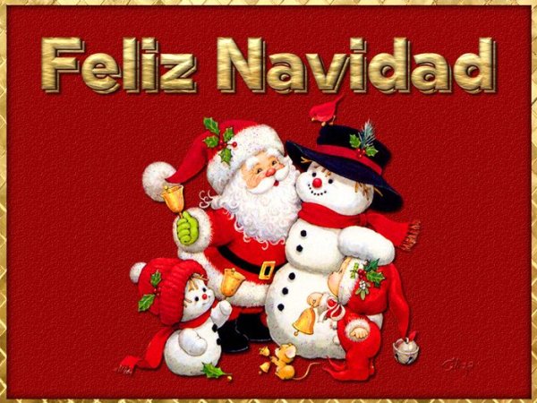 Открытка католическое Рождество feliz Navidad