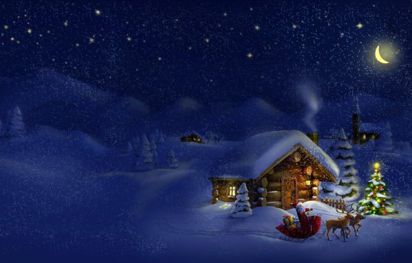 Вышивка Матрёнин Посад зимний вечер