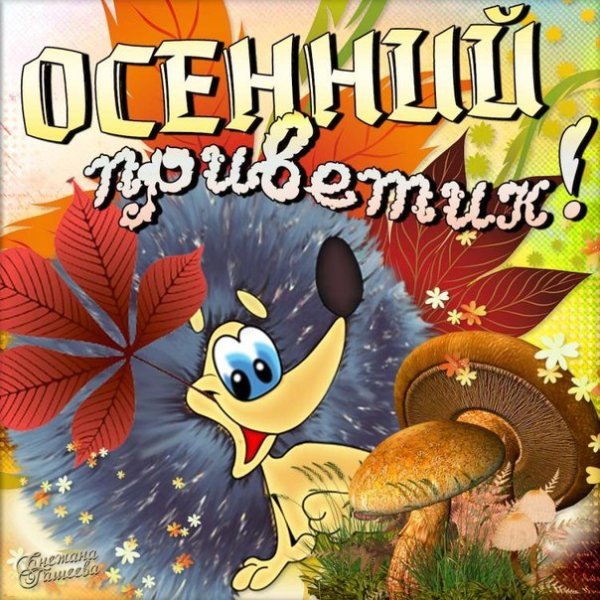 Открытки осенний привет