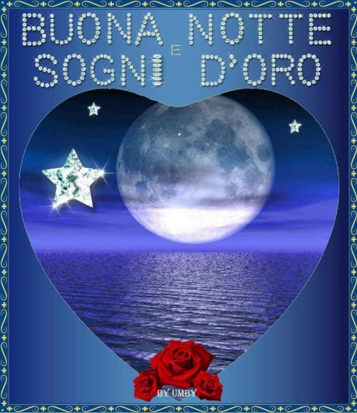 Открытки buona notte e sogni d'Oro