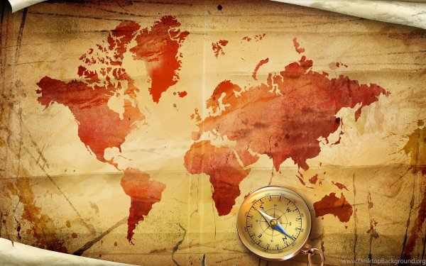 Старинная карта мира