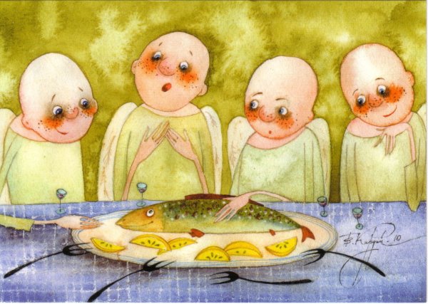 Акварели Виктории Кирдий ангелы