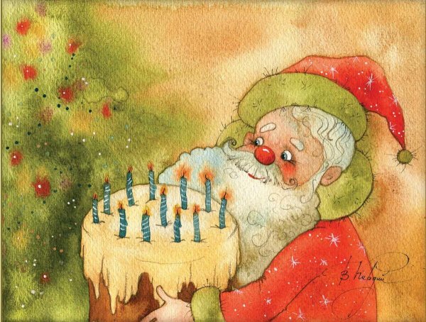 Новогодние иллюстрации Виктории Кирдий