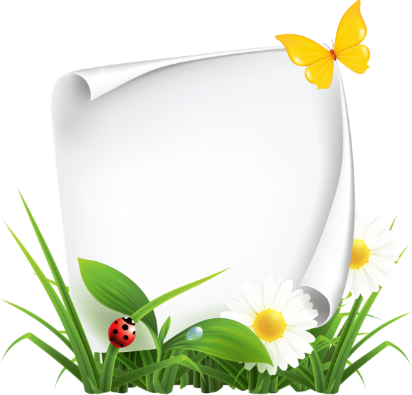 Рамка для объявления Весенняя