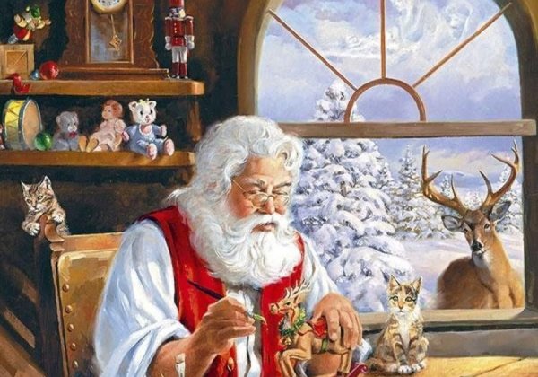 Мастерская Деда Мороза иллюстрации