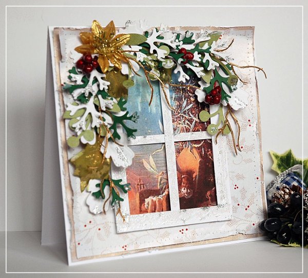 Новогодняя открытка с окошком