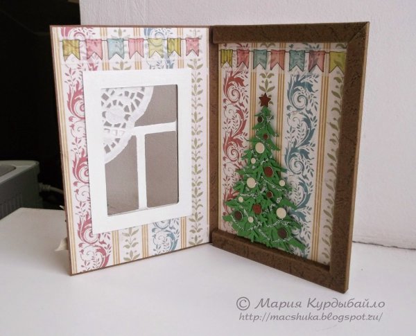 Новогодняя открытка с окошком