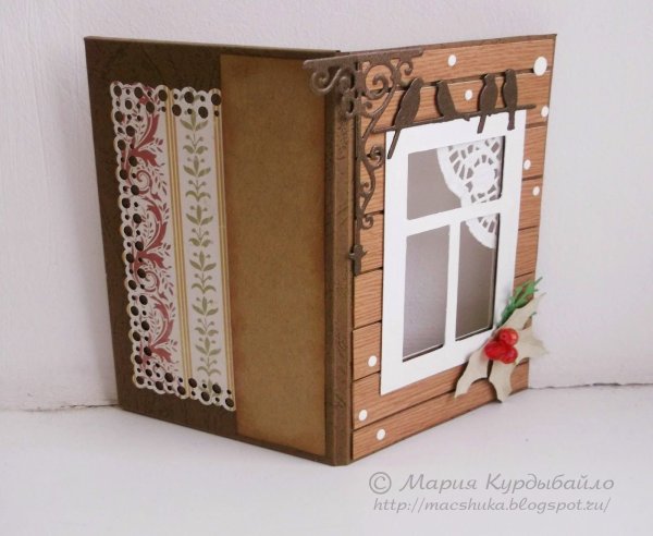 Новогодняя открытка с окошком
