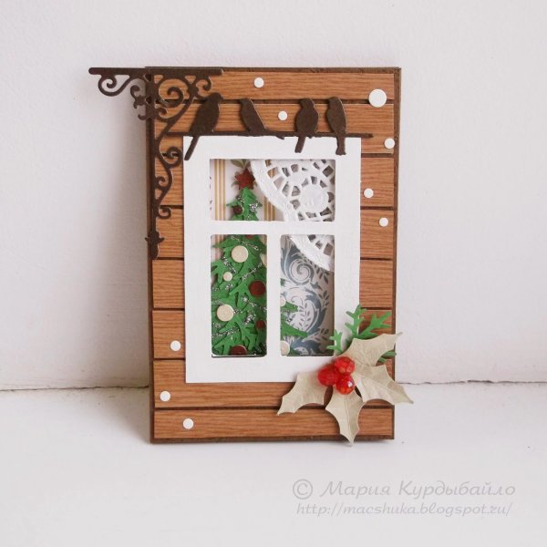 Новогодняя открытка с окошком