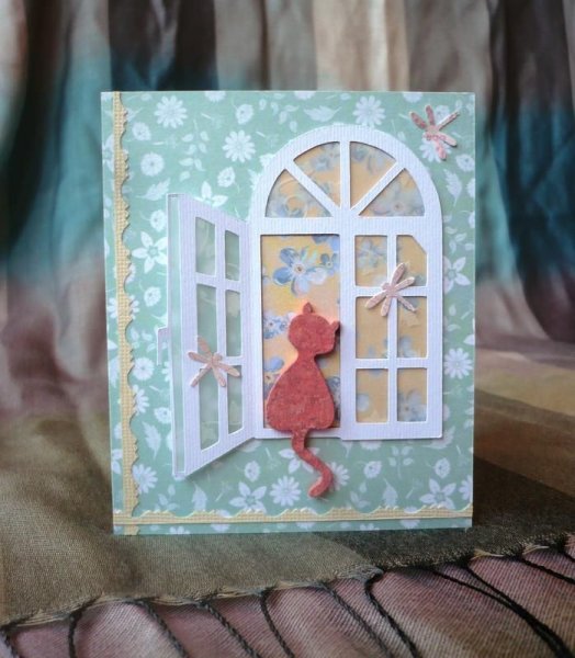 Новогодняя открытка с окошком