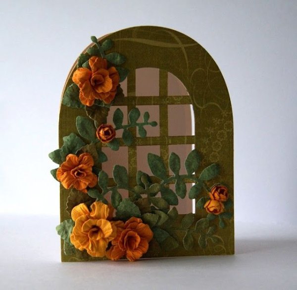 Открытка домик с окошком своими руками