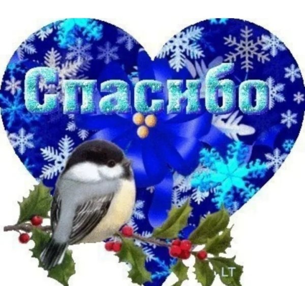 Открытки спасибо зимние
