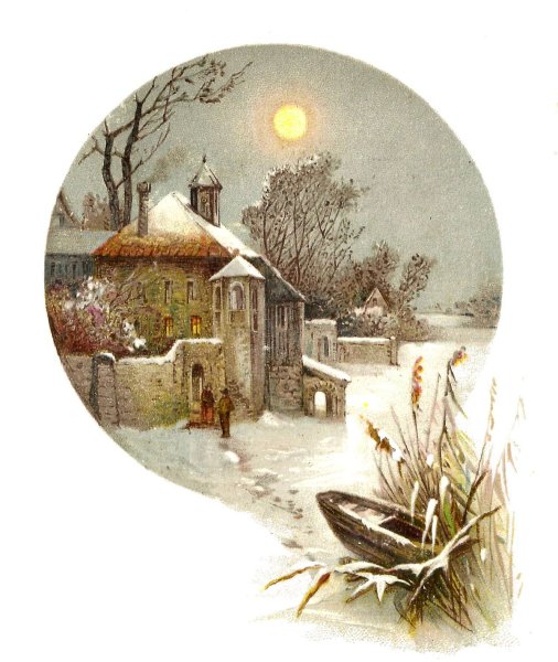 Винтажные новогодние пейзажи