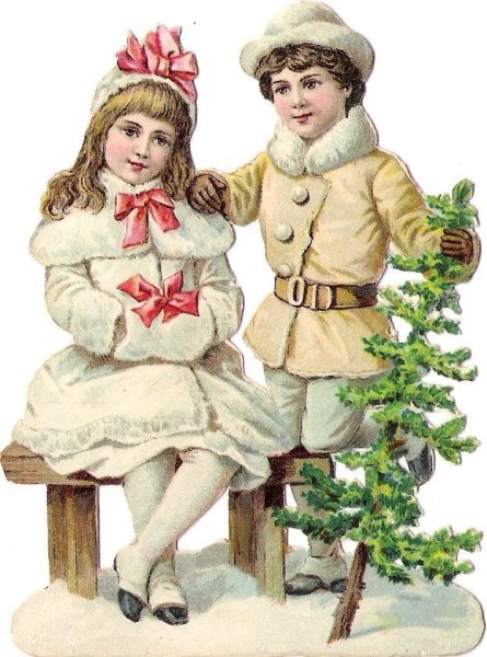 Старинные открытки с зимой