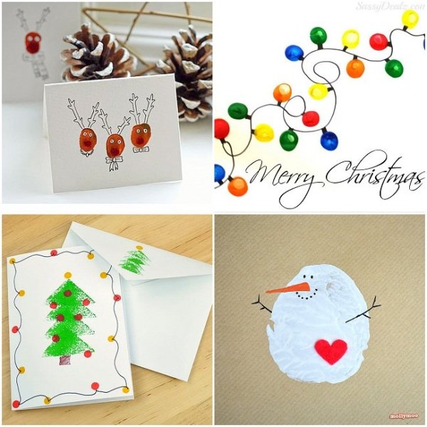 Простые открытки на новый год