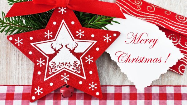 Рождественская открытка Merry Christmas