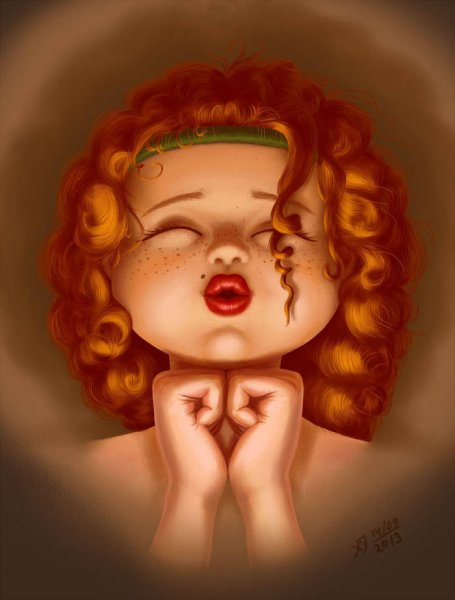 Рыжая девушка смешная