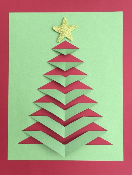 Объемная открытка к новому году