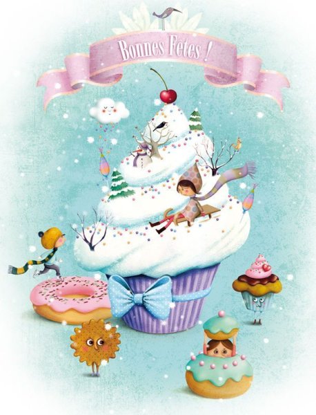 Новогодние сладости акварель