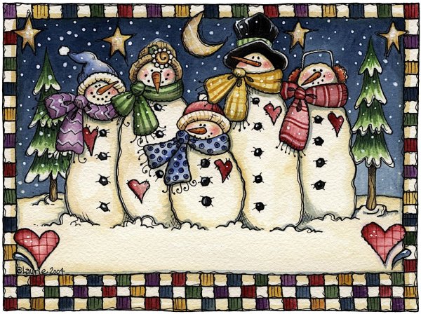 Винтажные Снеговики