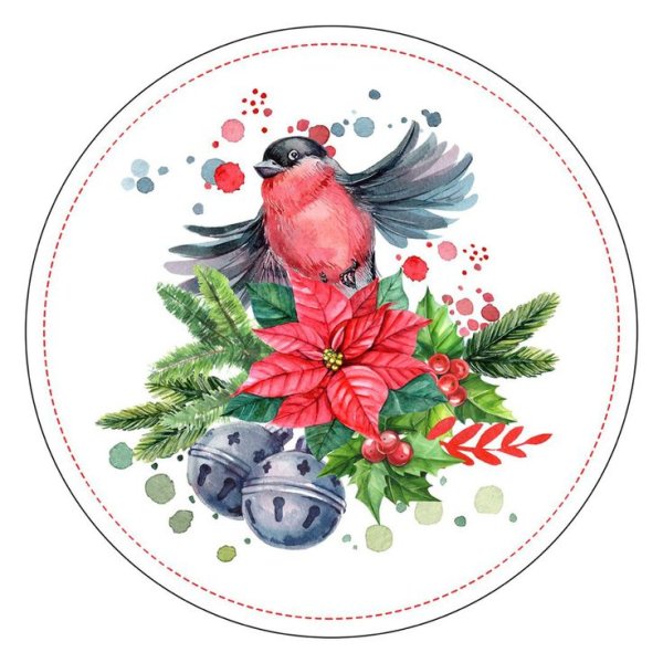 Открытки на новый год круглые