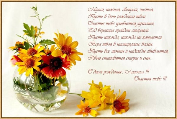 С днём рождения Леночка