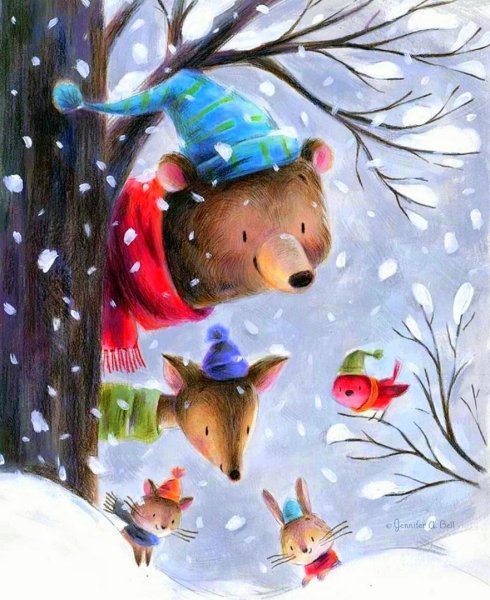 Милые новогодние рисунки