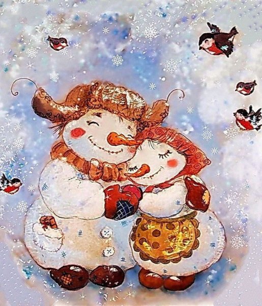 Новогодиние открытки с зайсчиок