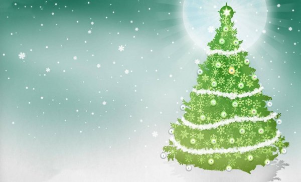 Новогодний фон с елкой