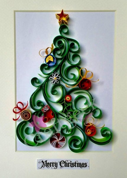 Квиллинг елка Новогодняя