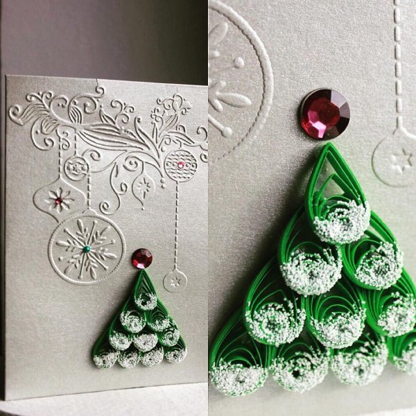 Квиллинг новогодний композиции