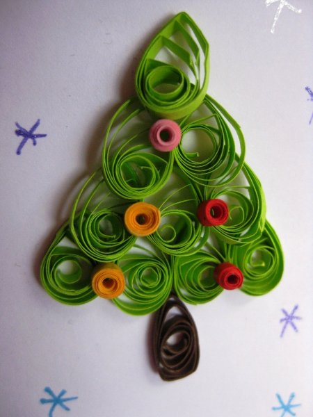 Квиллинг елка Новогодняя
