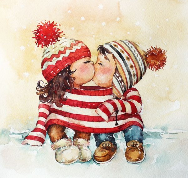 Милые новогодние иллюстрации