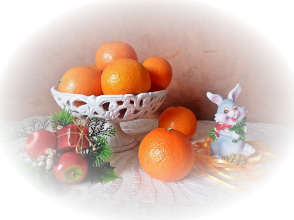 Доброе зимнее утро с фруктами