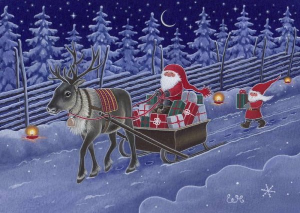 Рождественские иллюстрации Eva Melhuish